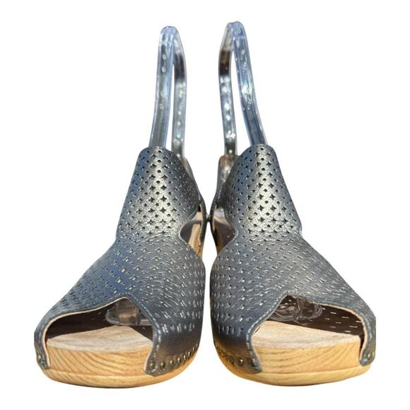 Dansko Teagan Sandal Heel NWOT Gunmetal Women size 38 US 7.5-8 - Picture 3 of 6